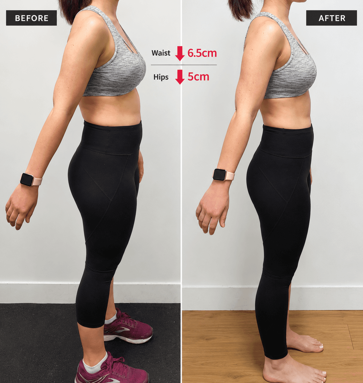 Client before and after transformation 1
