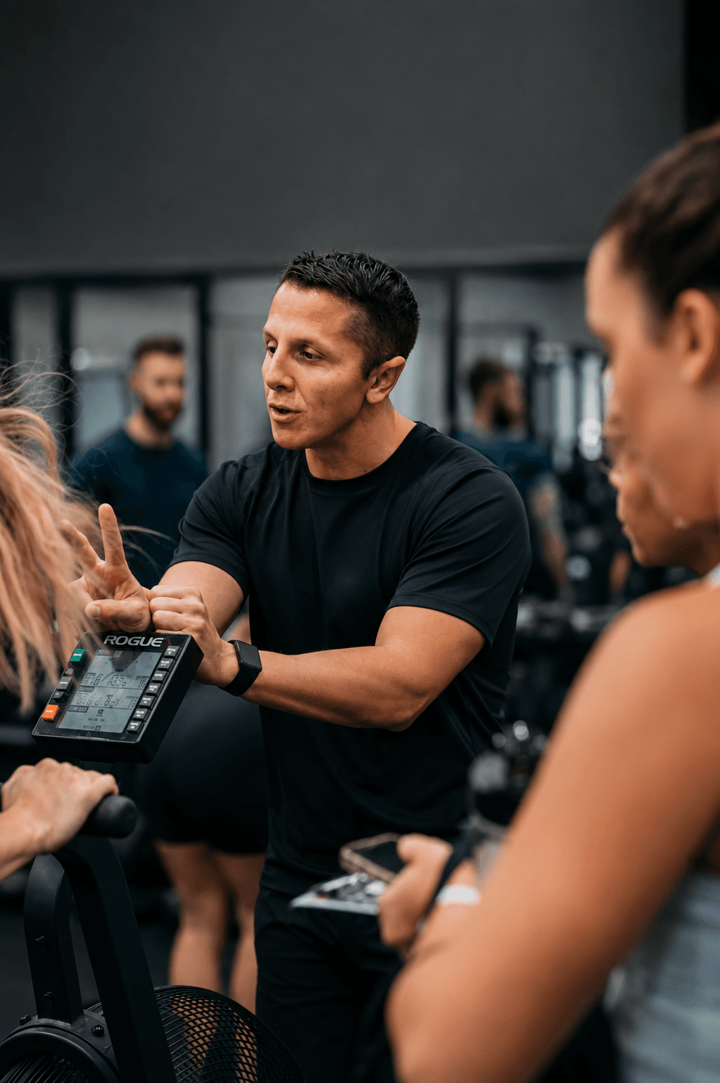 Zane Pollard coaching an athlete at Pollard Performance